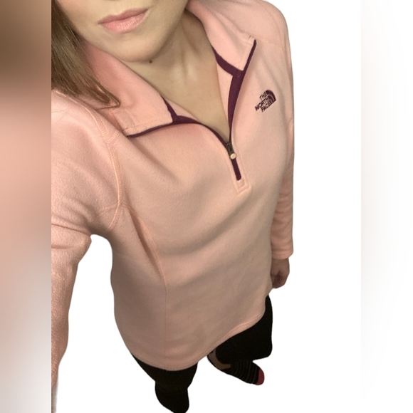 The North Face quarter zip lightweight fleece, Pink, sz M, good condition! - Picture 11 of 11